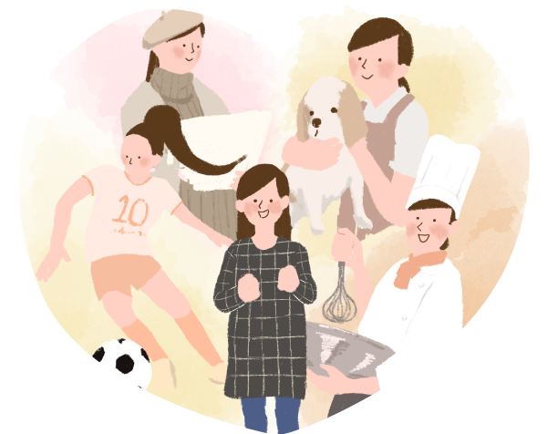 将来の夢を思い浮かべる女の子