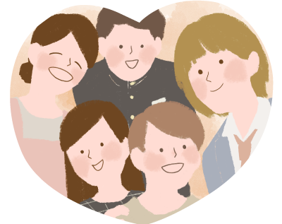 笑顔の少年少女